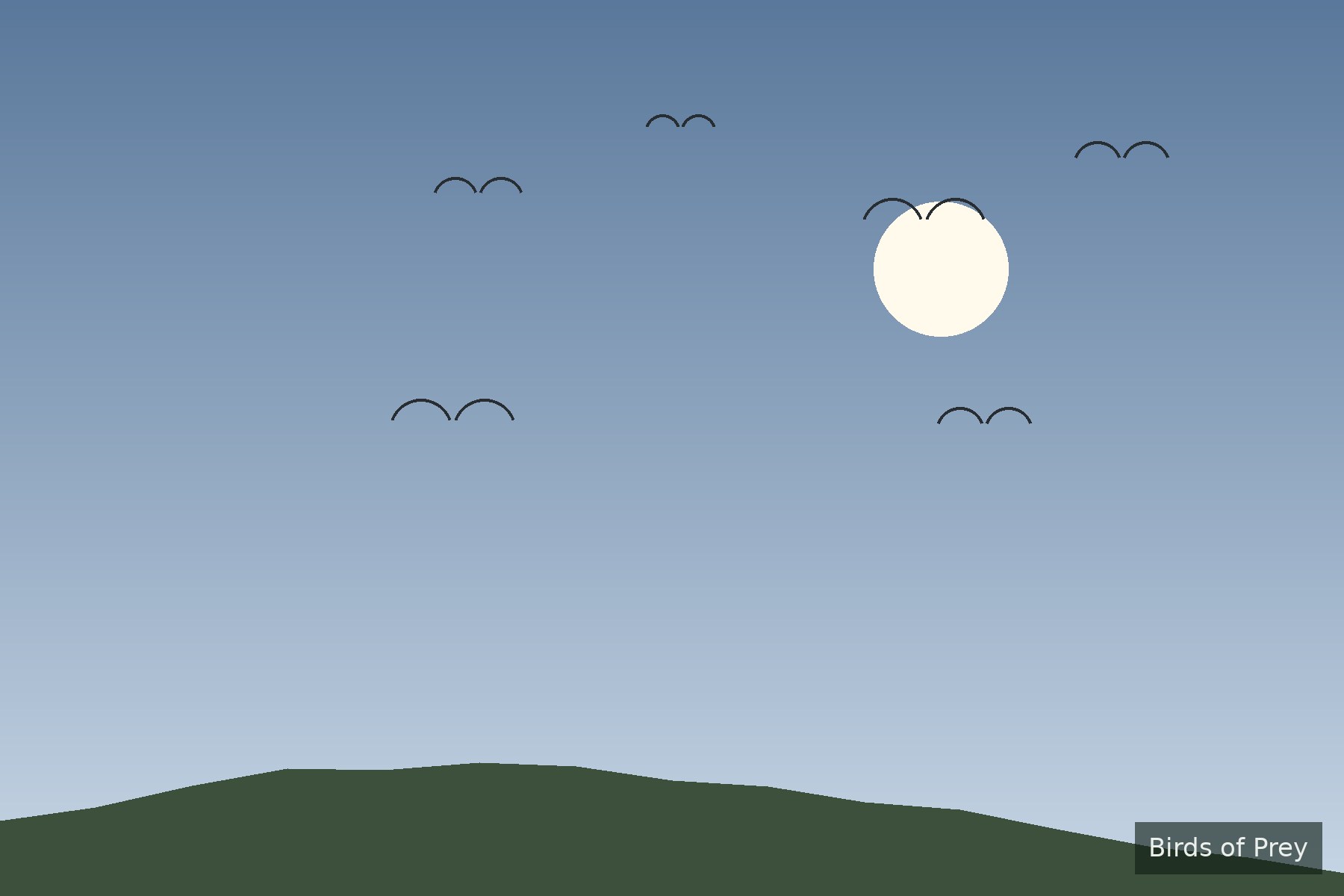 A raptor quartering low against a pale sky