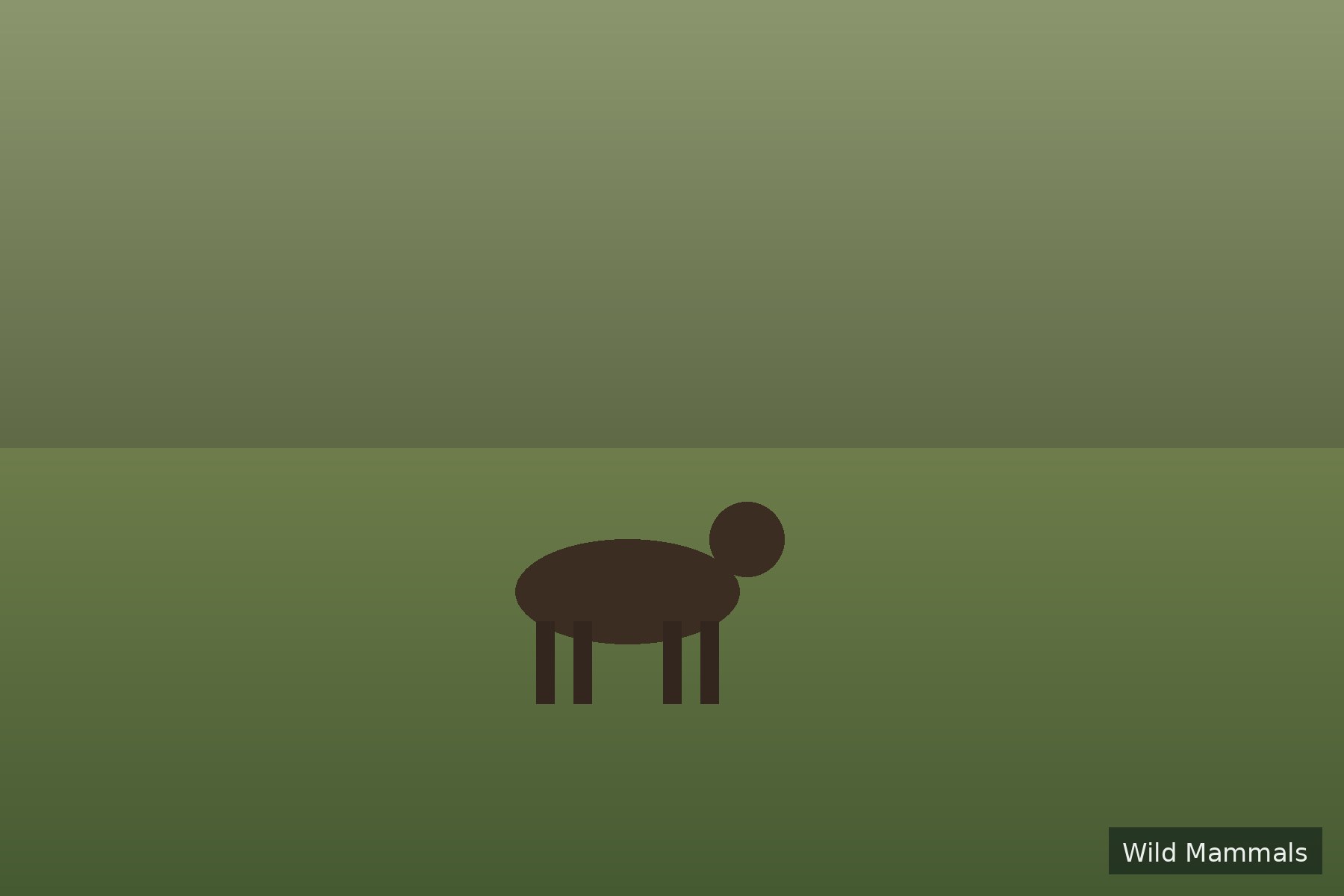 A deer grazing in long grass under muted evening light